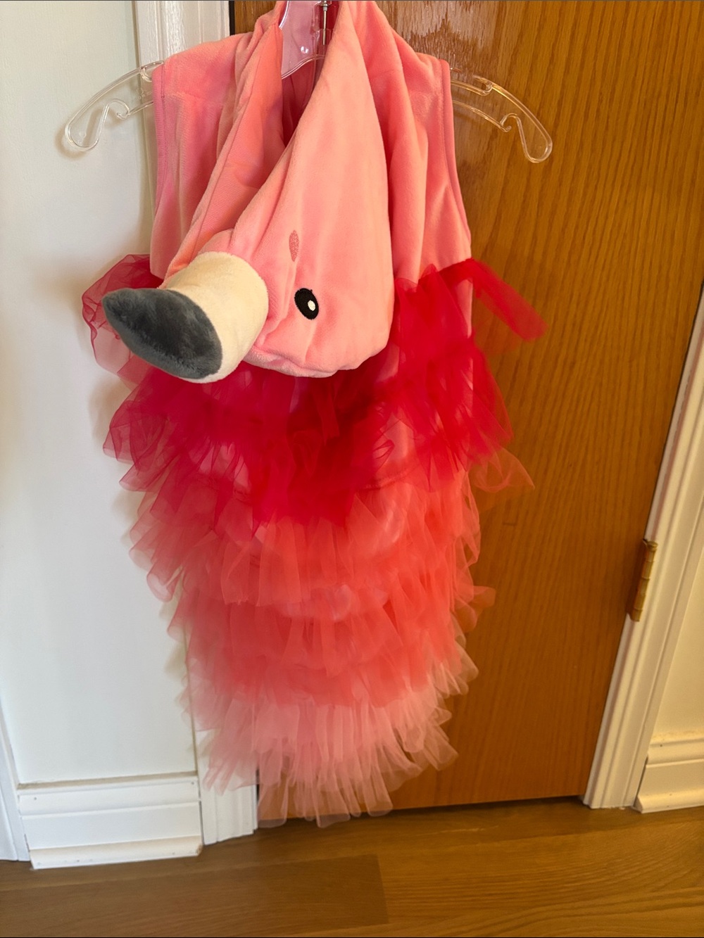 Pink Flamingo Dog Costume with Layered Tulle